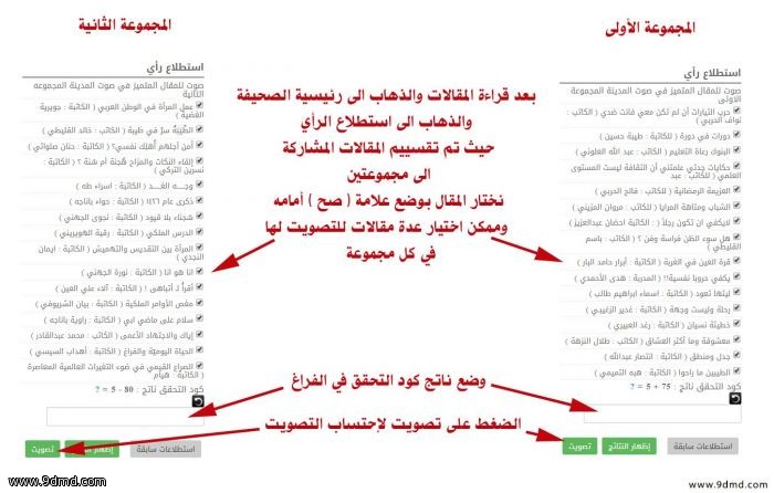 آلية الترشيح لمسابقة صوت المدينة للمقال المتميز