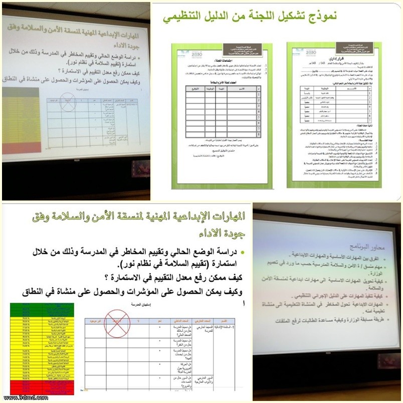 إدارة الأمن والسلامة /بنات تقدم "المهارات الإبداعية لمنسقة الأمن بالمدارس"