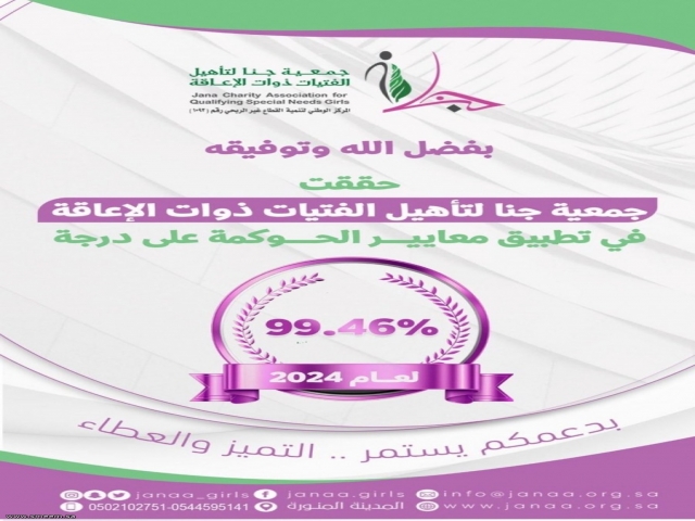 "جنا" تحقق 99.46٪ في تقييم الحوكمة للجمعيات الاهلية لعام 2024